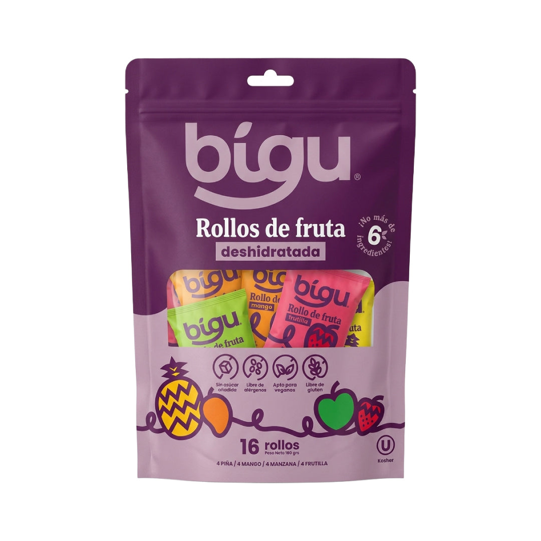 Doypack 16 rollos de fruta (10 grs c/u)